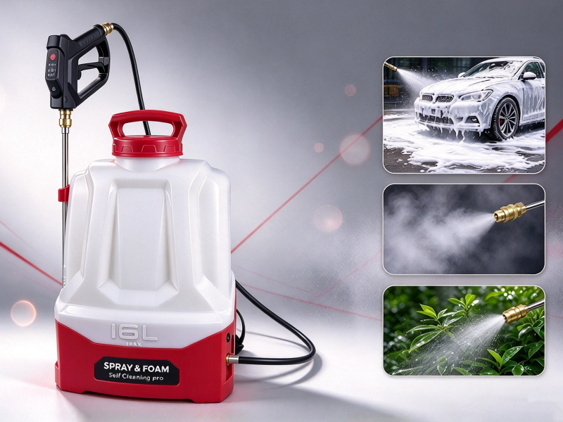 New 16L 3-in-1 Backpack Sprayer With Foam Mist Spray Three Modes
